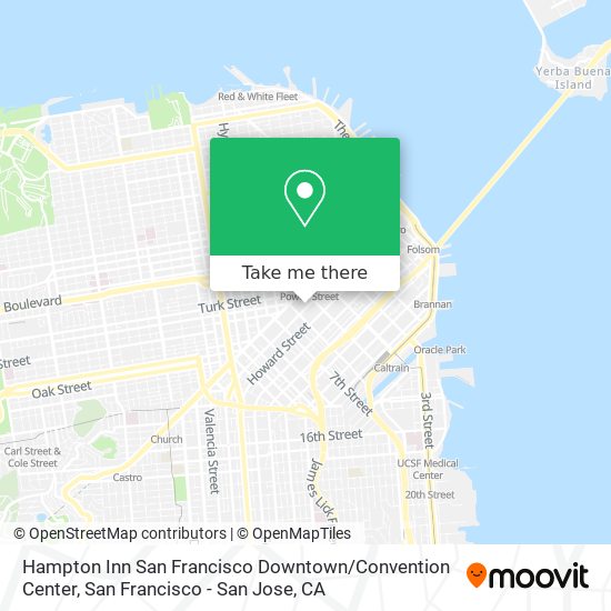 Mapa de Hampton Inn San Francisco Downtown / Convention Center