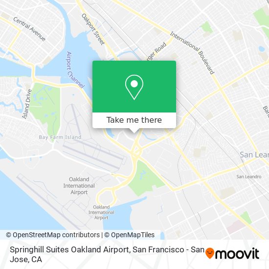 Mapa de Springhill Suites Oakland Airport