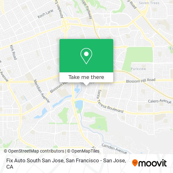 Mapa de Fix Auto South San Jose