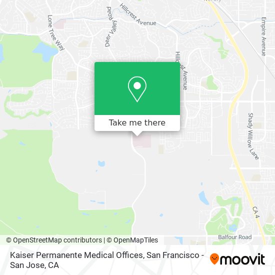 Mapa de Kaiser Permanente Medical Offices