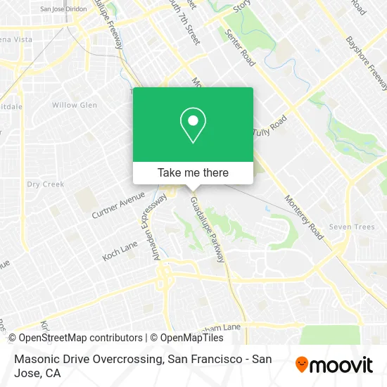 Masonic Drive Overcrossing map