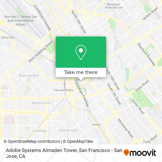Mapa de Adobe Systems Almaden Tower