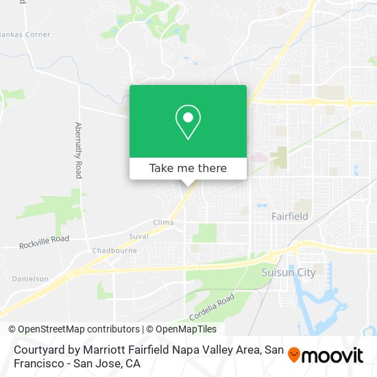 Mapa de Courtyard by Marriott Fairfield Napa Valley Area