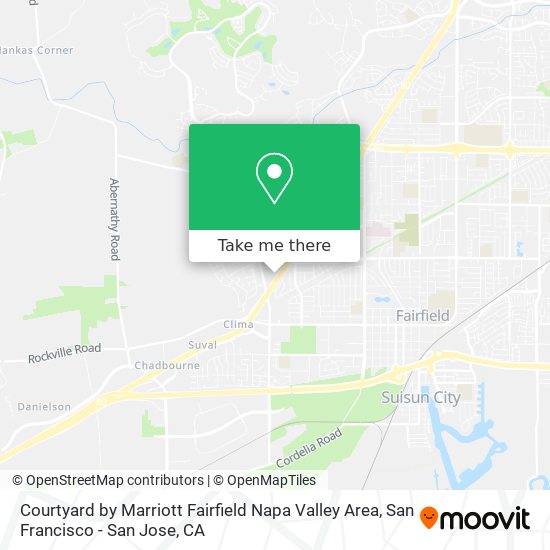 Courtyard by Marriott Fairfield Napa Valley Area map