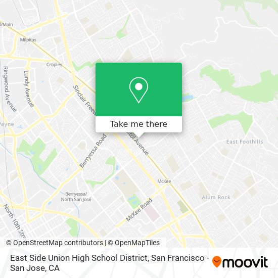 Mapa de East Side Union High School District