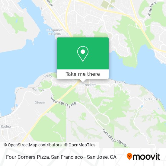 Mapa de Four Corners Pizza