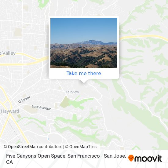 Mapa de Five Canyons Open Space