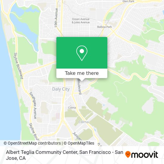 Albert Teglia Community Center map