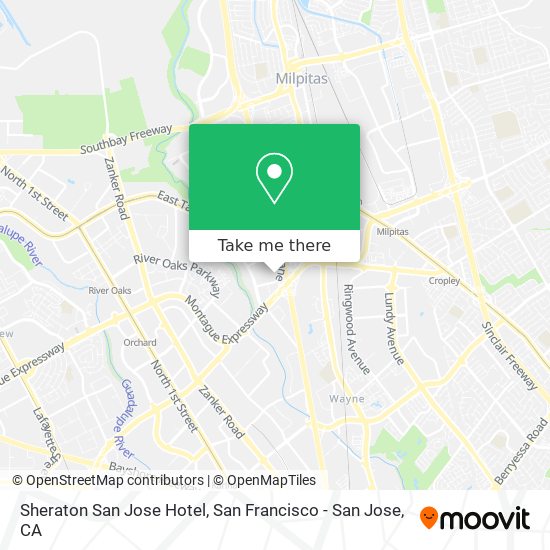 Sheraton San Jose Hotel map