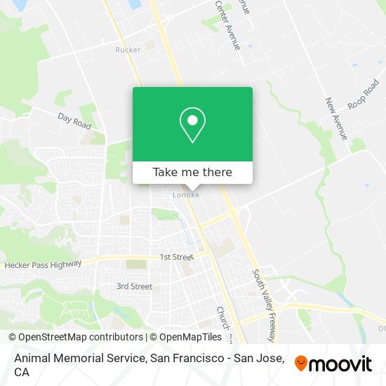 Animal Memorial Service map