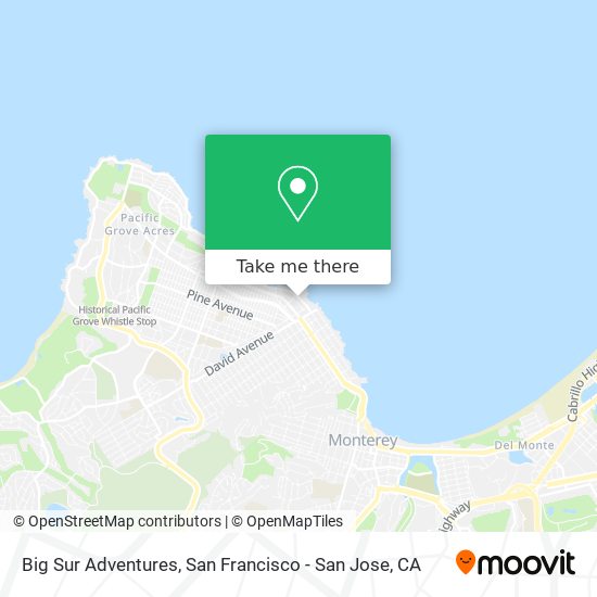 Mapa de Big Sur Adventures