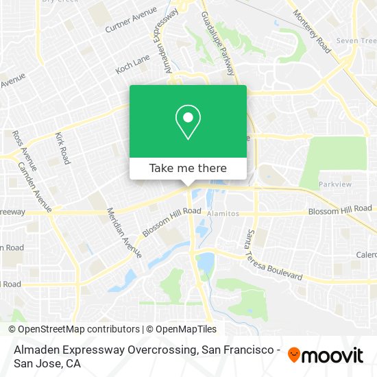 Mapa de Almaden Expressway Overcrossing