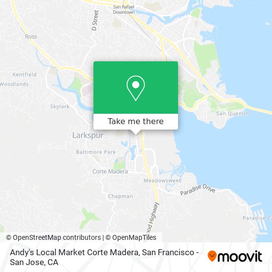 Mapa de Andy's Local Market Corte Madera