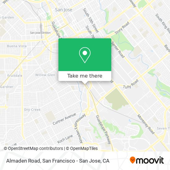 Almaden Road map