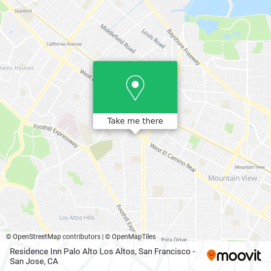 Mapa de Residence Inn Palo Alto Los Altos