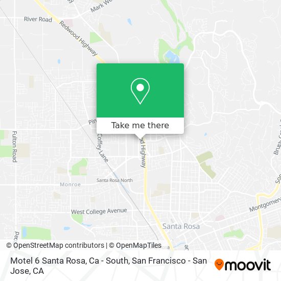 Mapa de Motel 6 Santa Rosa, Ca - South