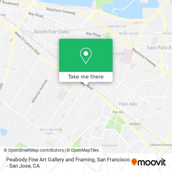 Peabody Fine Art Gallery and Framing map