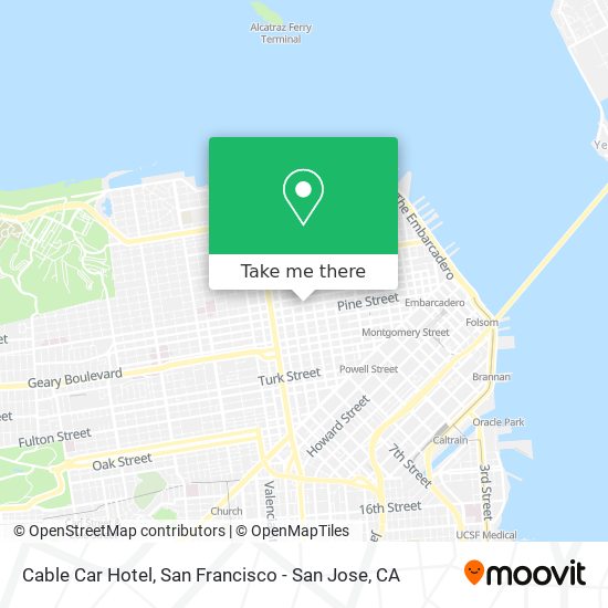 Mapa de Cable Car Hotel