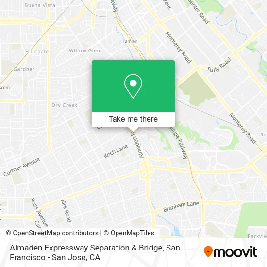 Almaden Expressway Separation & Bridge map