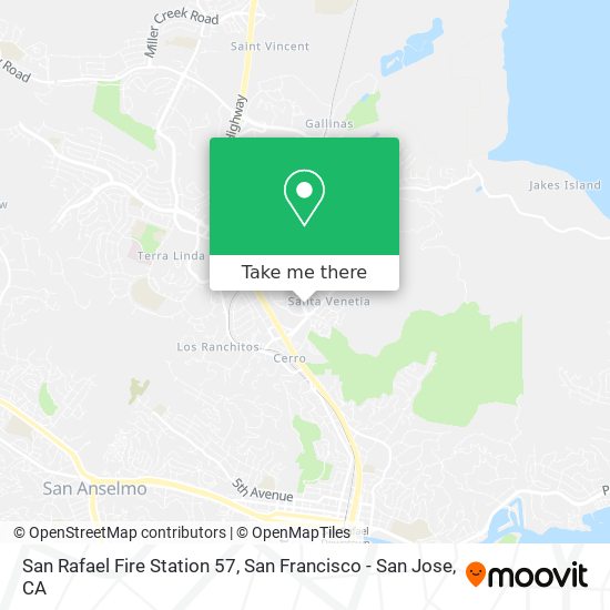 San Rafael Fire Station 57 map