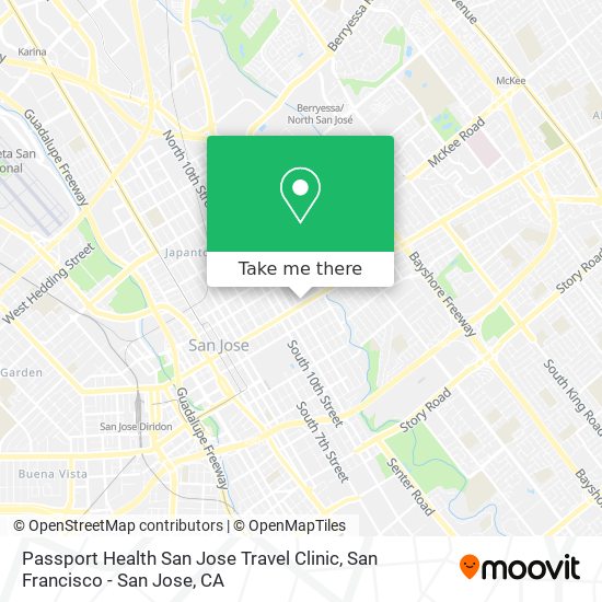 Passport Health San Jose Travel Clinic map