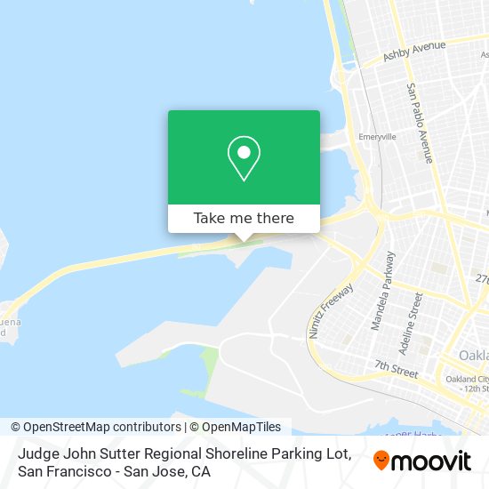 Judge John Sutter Regional Shoreline Parking Lot map