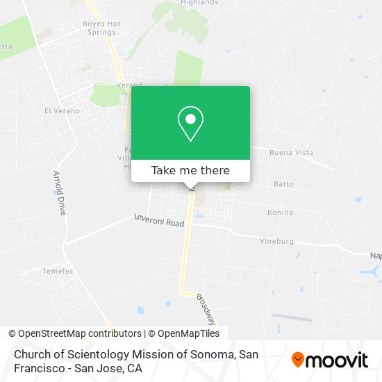 Mapa de Church of Scientology Mission of Sonoma