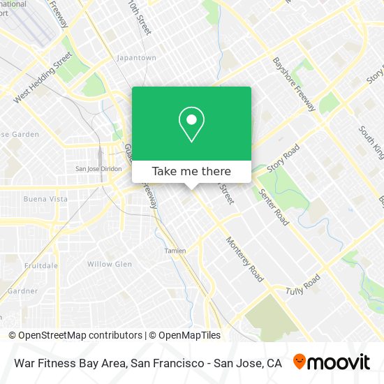 Mapa de War Fitness Bay Area