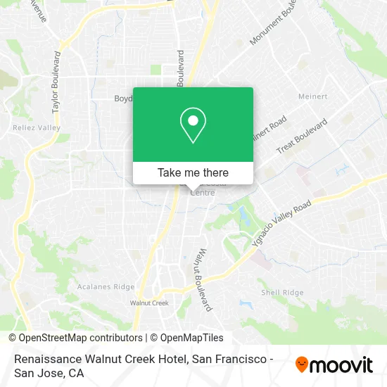 Renaissance Walnut Creek Hotel map