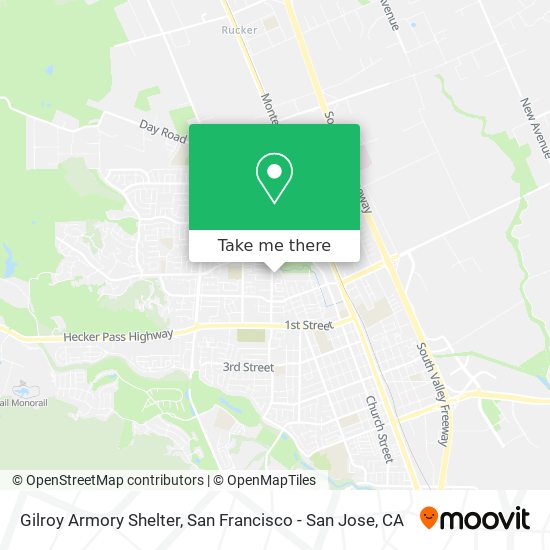 Gilroy Armory Shelter map