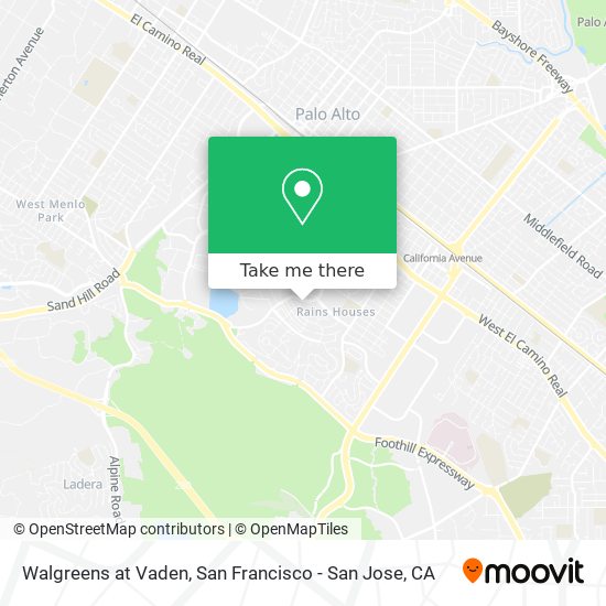 Walgreens at Vaden map