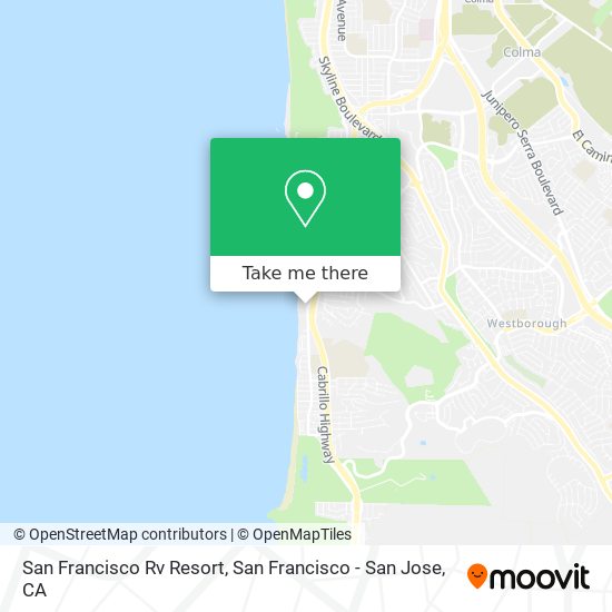 San Francisco Rv Resort map