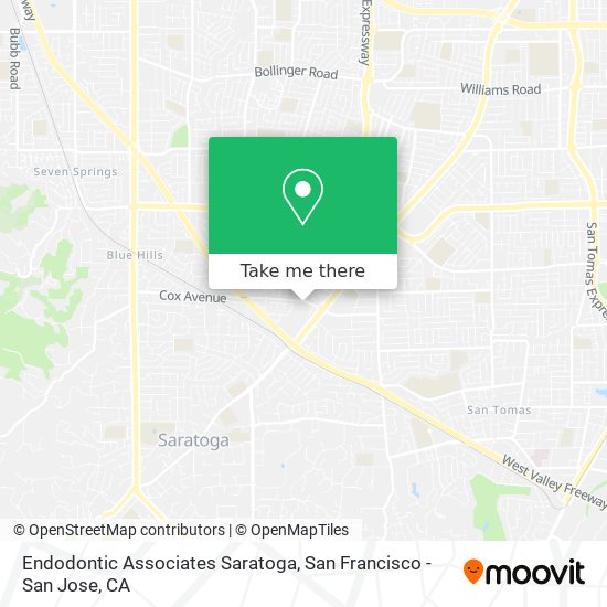 Mapa de Endodontic Associates Saratoga