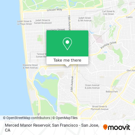 Merced Manor Reservoir map