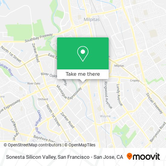 Mapa de Sonesta Silicon Valley