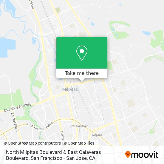 North Milpitas Boulevard & East Calaveras Boulevard map