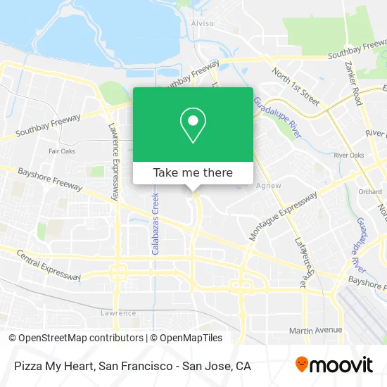 Mapa de Pizza My Heart