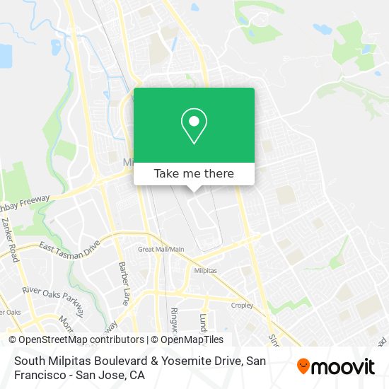 Mapa de South Milpitas Boulevard & Yosemite Drive