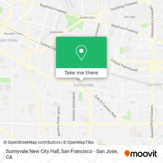 Sunnyvale New City Hall map