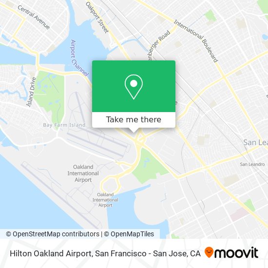 Hilton Oakland Airport map