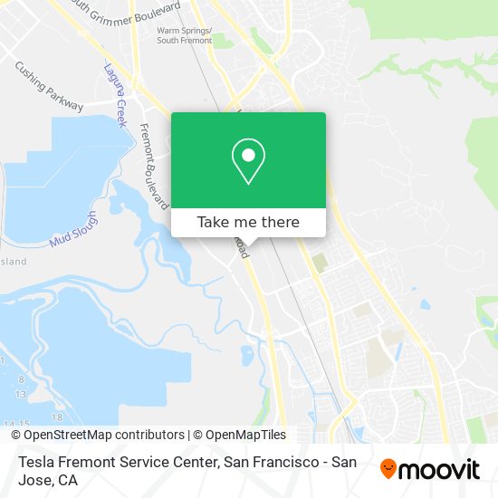 Tesla Fremont Service Center map