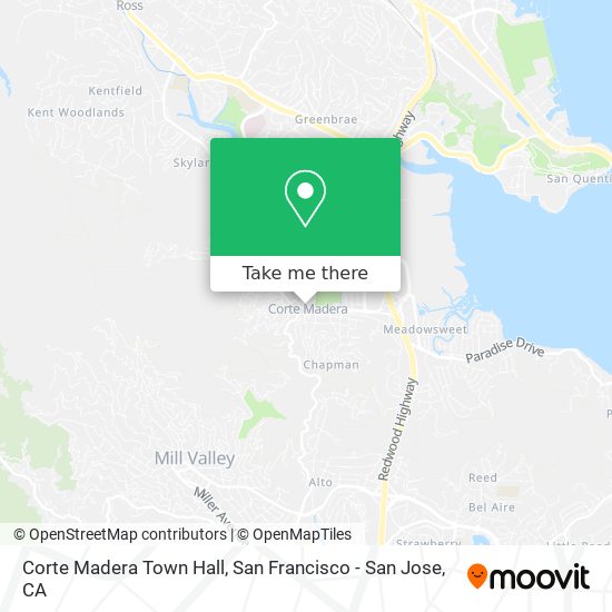 Corte Madera Town Hall map