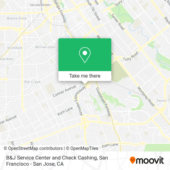B&J Service Center and Check Cashing map