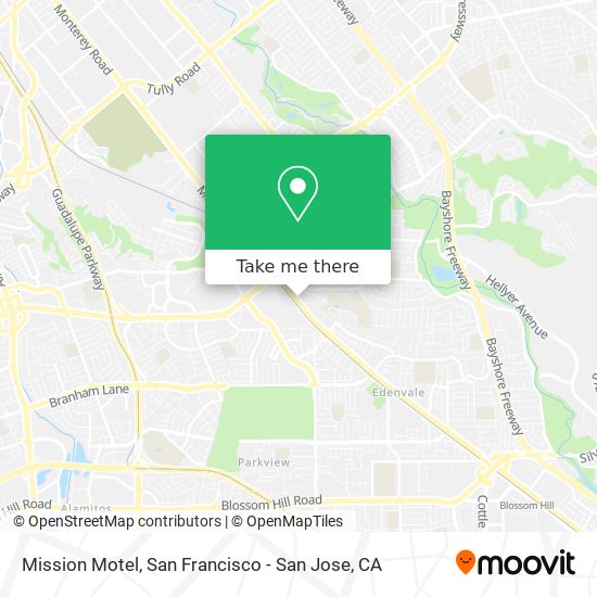 Mission Motel map