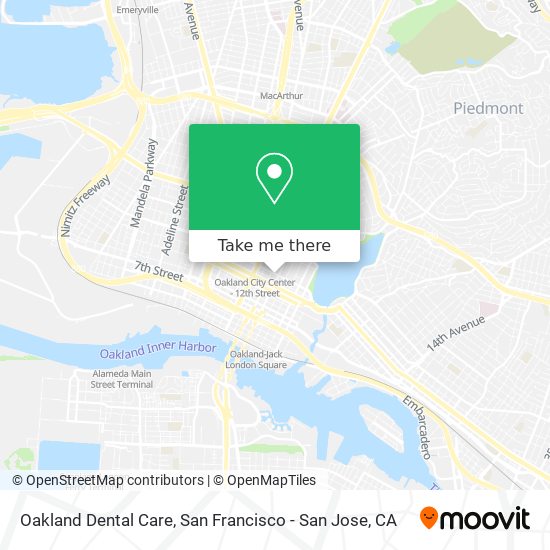 Oakland Dental Care map