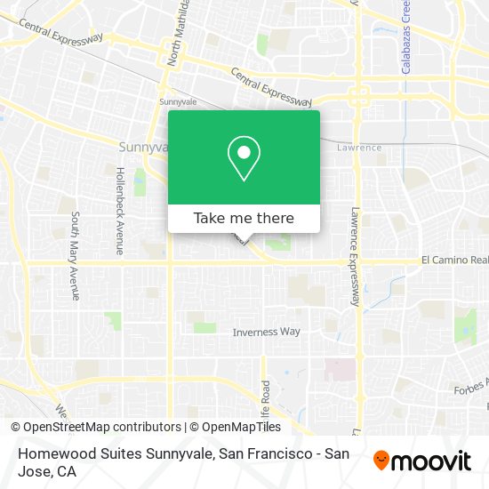 Homewood Suites Sunnyvale map