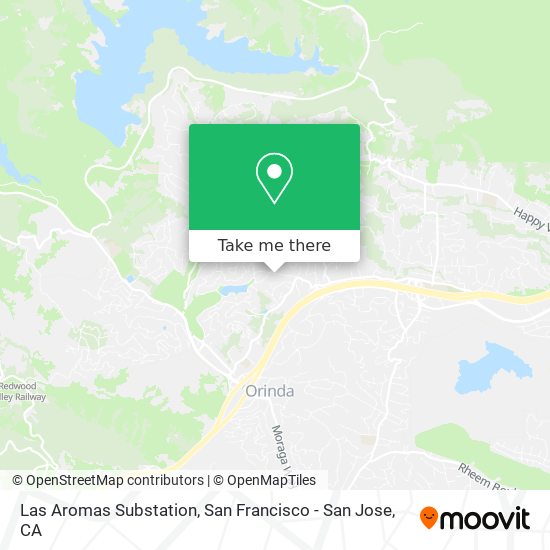 Las Aromas Substation map