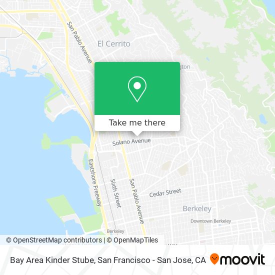 Bay Area Kinder Stube map