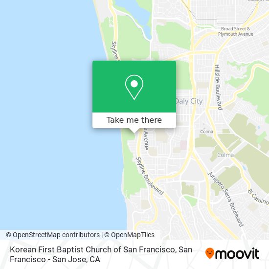 Korean First Baptist Church of San Francisco map