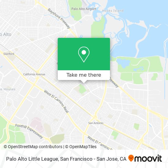 Palo Alto Little League map